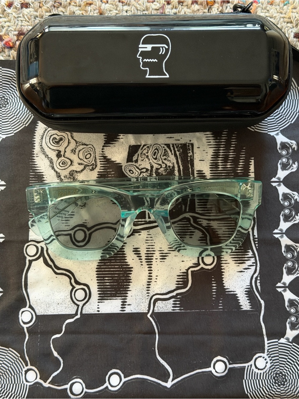 Brain Dead Transparent Mint Green Cat-Eye Sunglasses
